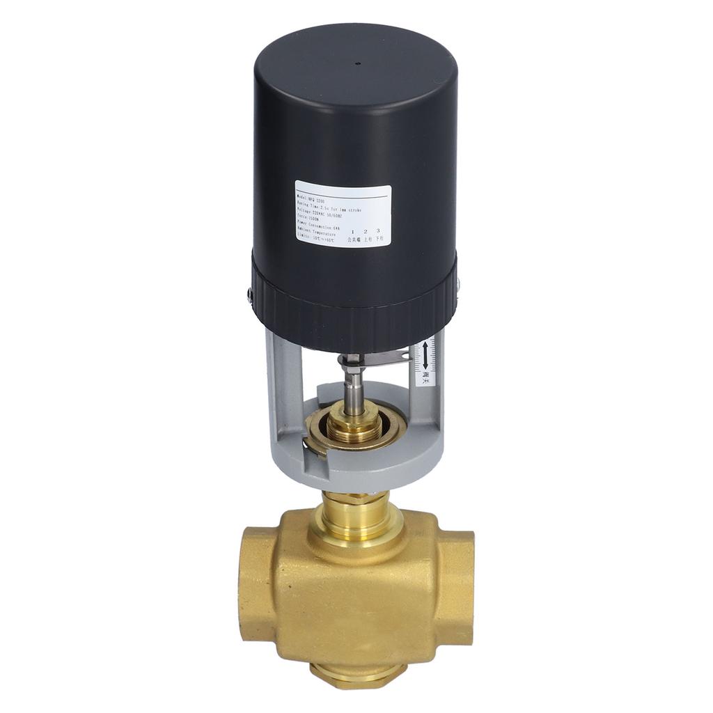 Electric Motorized Valve Regulating Control Brass BSP 2 Way AC 220V for Industry