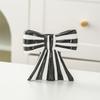 Ceramic Gift Ins Candle Cup Ambience Bow Shaped Design Unique Handicrafts Ornaments Stripe Pattern Decorative 3 Colors