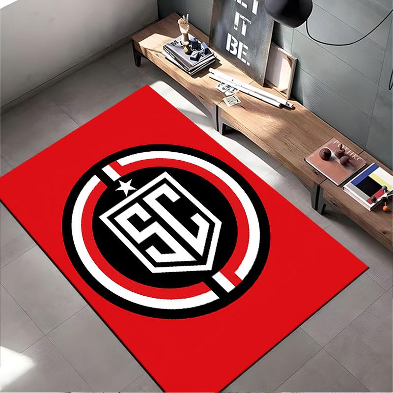 Red Shield Carpet with SC Logo suitable as a non-slip mat for the living room or bedroom sofa
