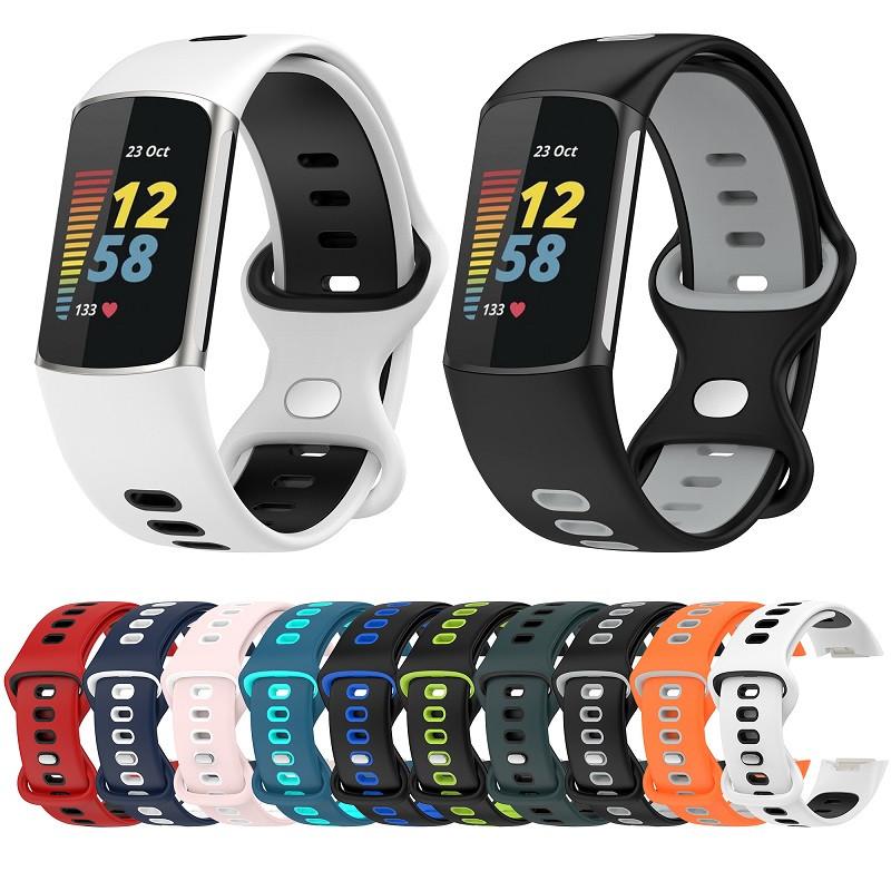 

Класичний ремінець для спортивних годинників Fitbit Charge 5/Fitbit Charge 6, 1 шт., двоколірні силіконові аксесуари для розумних годинників s Uniform size