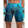 Summer Men's 3D Printed Beach Shorts Fashion Versatile Trend Breathable Casual Vacation Style