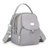 Lightweight Nylon Women's Crossbody Bag Casual Mini Handbag with Multiple Zip Compartments Detachable Shoulder Strap Bag