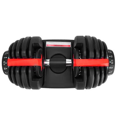 Justerbara Hantlar 24 kg / 52,5 pund Kort Hantel Snabbt Val för Hemma Gymmet