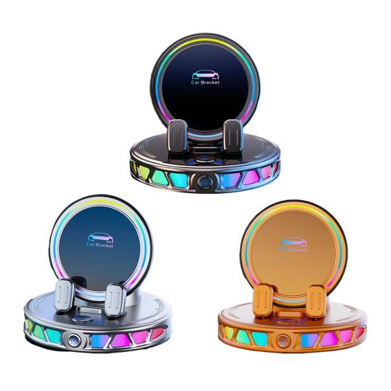 Supporto per Telefono da Auto con Ricarica Wireless e Luce Ambientale RGB Caricabatterie Magnetico per Telefono da 15W Supporto di Ricarica per Cellulare Ventosa a Vuoto Accessori per Auto