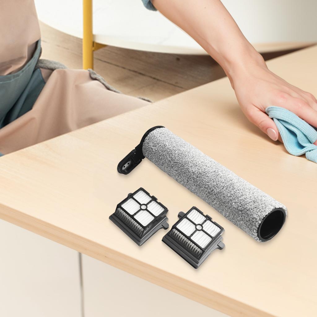 För Tineco S7 Kompatibla Mikrofiber Rengöringstillbehör Effektiva Rullborstar & Filter Set Uppgraderad Design