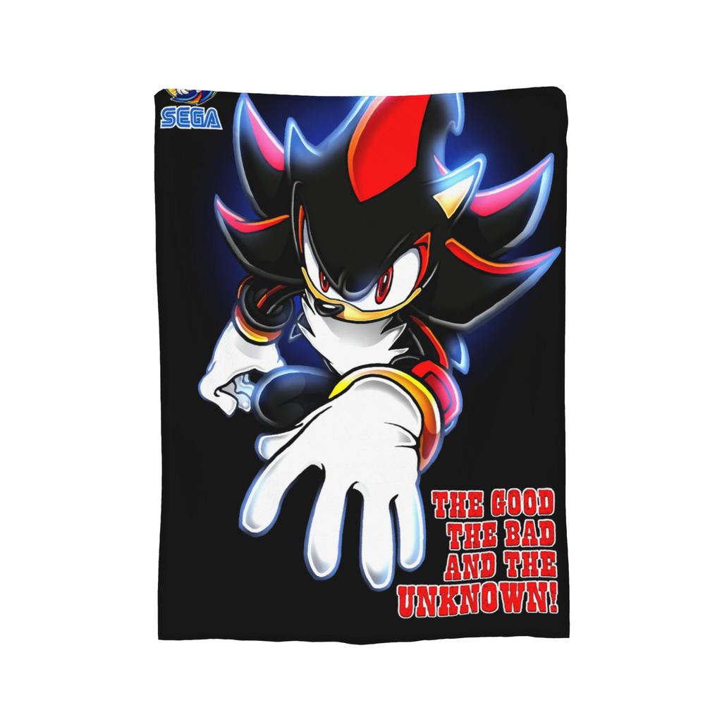 Shadow The Hedgehog Blankets Fleece Print   Multifunction Lightweight Throw Blanket for Sofa Outdoor Bedspreads