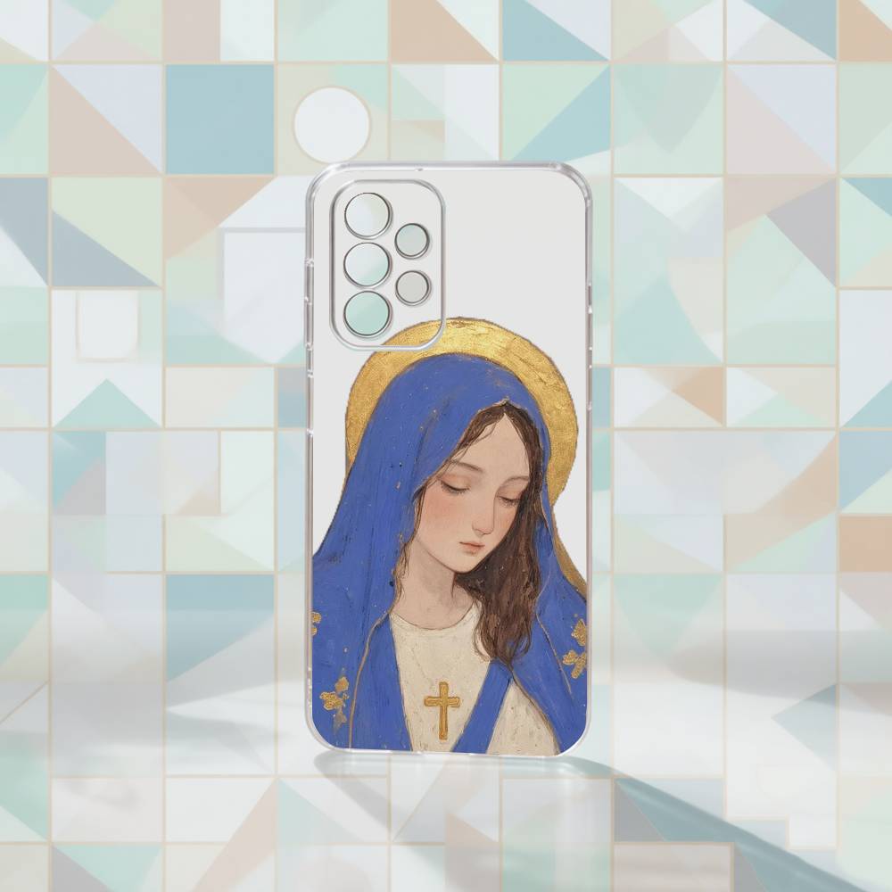 V-Virgen Mary Virgin Phone Case For Samsung S25,S24,S21,S22,S23,S30,Ultra,S20,Plus,Fe Transparent Cover