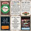 Central Perk Friends Kaffee, Vintage Metallblechschild, Dekorative Plakette, Retro Schild Cafe Küche Wohnzimmer Bar Poster, UW83