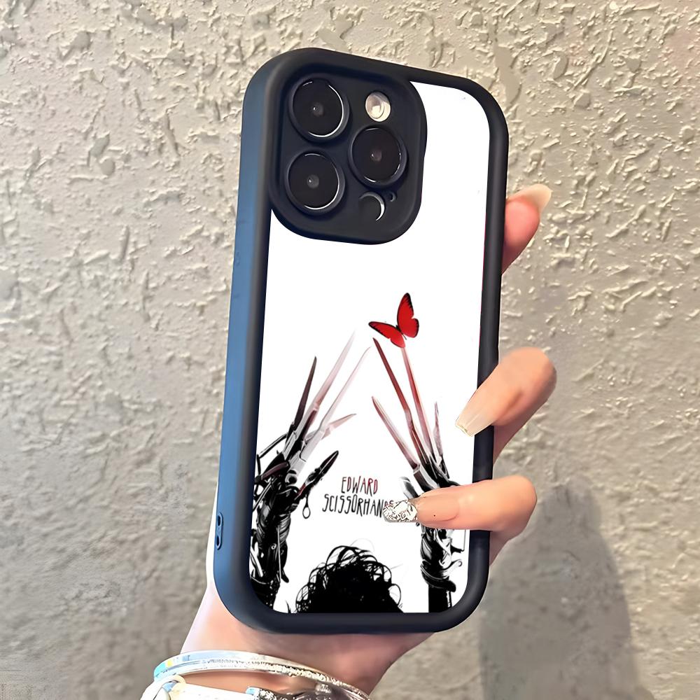 

Retro Edward Scissorhands Phone Case For IPhone 17 Pro Max 16 15 14 Pro Max IPhone 13 Pro Max 11 Plus Silicone Cover iPhone Air