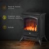Decorative Fireplace, Flame Effect, Thermostat, Overheat Protection, 45 x 28 x 54 cm, Black