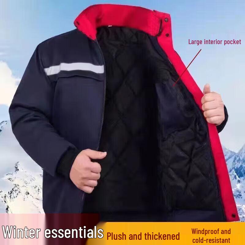 Junyuanxingchen Autumn/Winter Fleece-lined Thickened Warm Work Jacket
