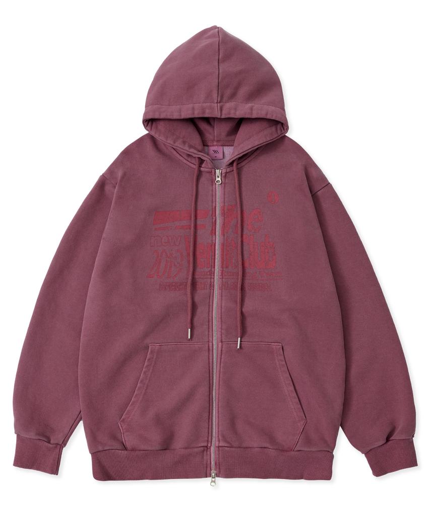 Venhit Mrt Pigment Zip-Up Hoodie Dust Pink