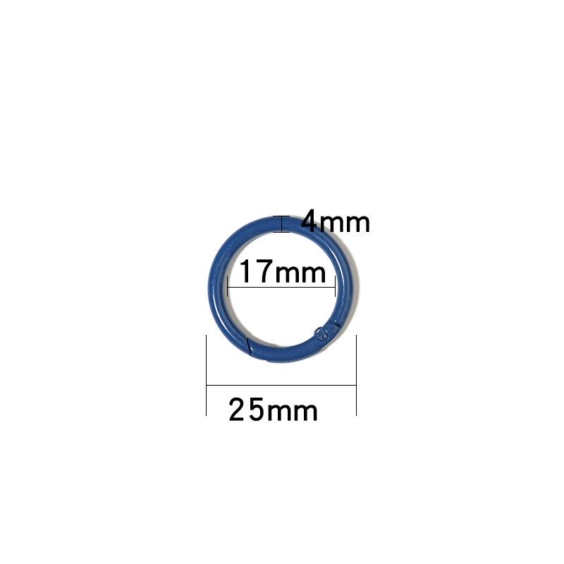 Colored Zinc Alloy Enamel O-Ring Keychain Bag Accessory