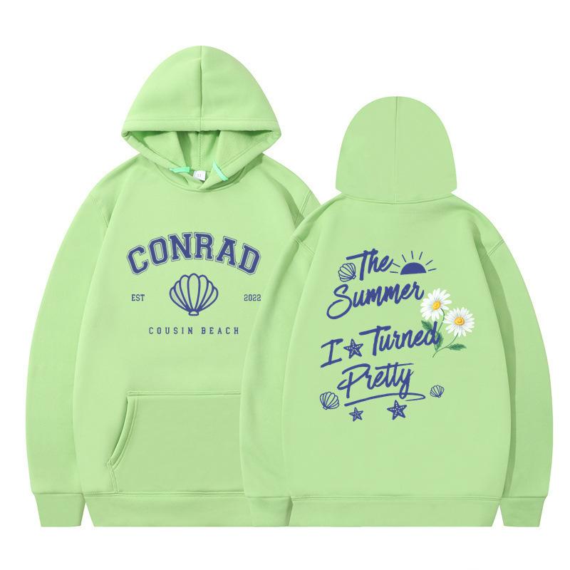 The Summer I Turned Pretty Printed Loose Hooded Sweater Hoodie