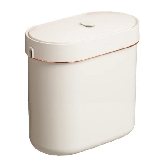 Wall-Mounted Trash Can with Lid Anti-Odor Insect-Proof Sealed Design No Drilling Large Opening Kitchen Garbage Bin