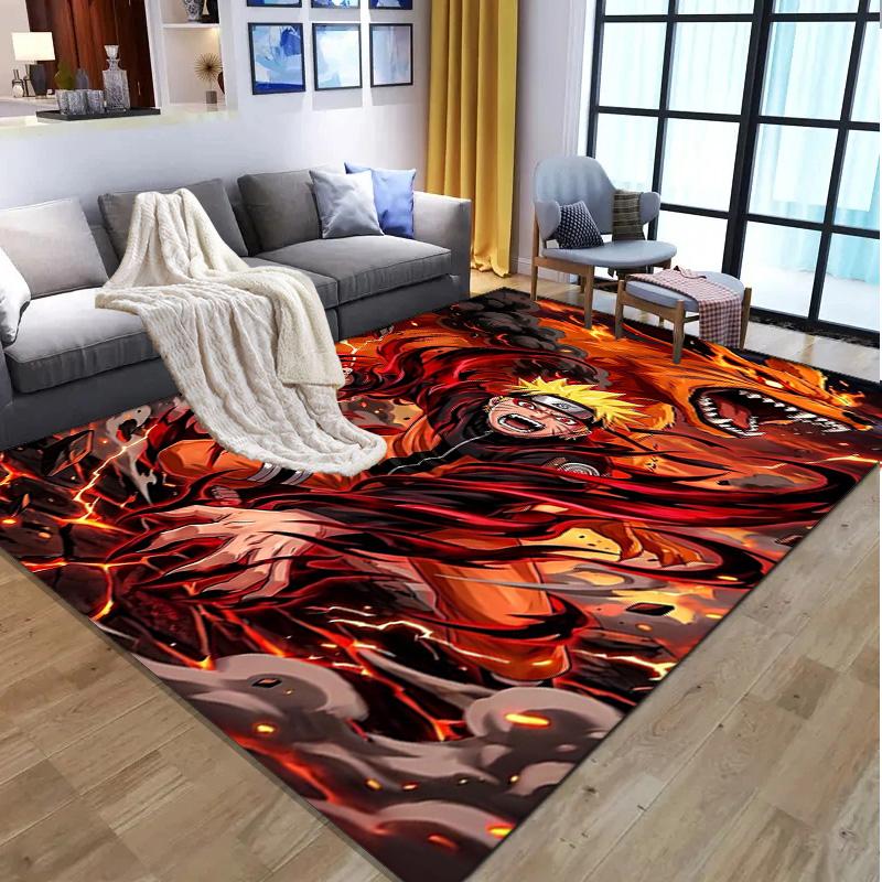 Demon Slayer Pattern Rug, Indoor/Outdoor Mat, for Picnic, Gameroom, Bedroom, Office, Living Room, Home Decor Carpet, Birthday Gift