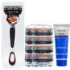 Men's Five-Layer Stainless Steel Razor with Anti-Scratch Head