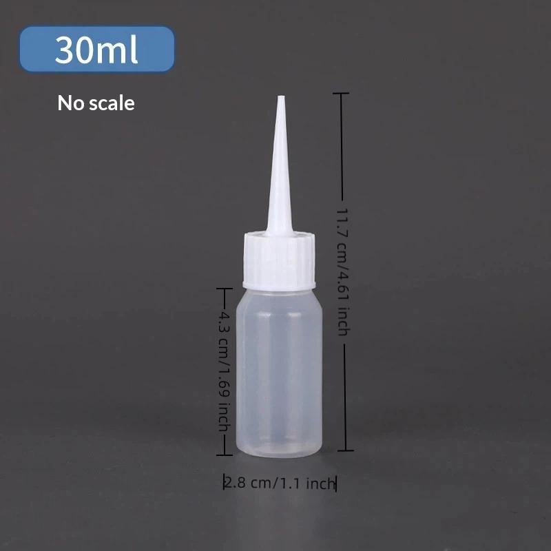 10 Pezzi Flaconi Squeeze Vuoti in Plastica Dispenser per Liquidi Tubo Gocciolatore Ugello Ago Flacone Contenitore per Liquidi