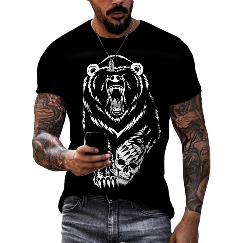 Καλοκαιρινό Animal Ανδρικό T-shirt Fashion Casual Personality Hip Hop Harajuku Streetwear 3D printed κοντομάνικο μπλουζάκια