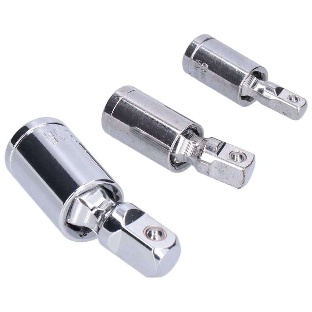 Adaptor universal pentru chei tubulare cu clichet, 3 buc., 1/2, 3/8, 1/4, din oțel crom-vanadiu