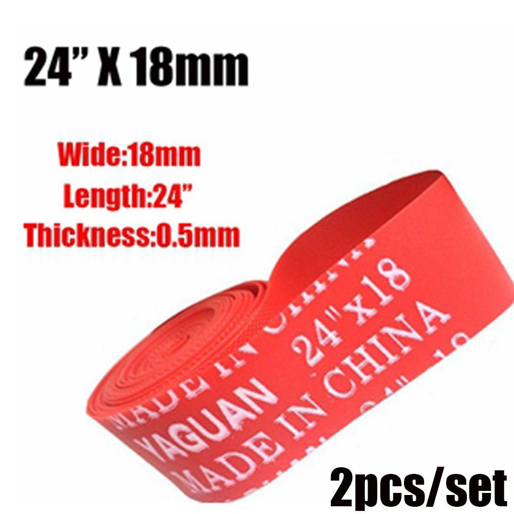 2Pcs Durable Red Top Anti Puncture Tape Bike Inner Tube Pad Bicycle Tire Liner