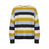 JZ ANNAKOO Women's Striped Wool Blend Drop Shoulder Knit Sweater