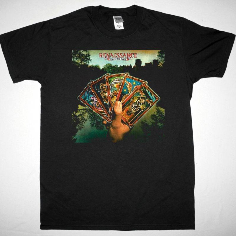 Renaissance Turn Of The Cards Black T-Shirt Prog Rock Tee XXL