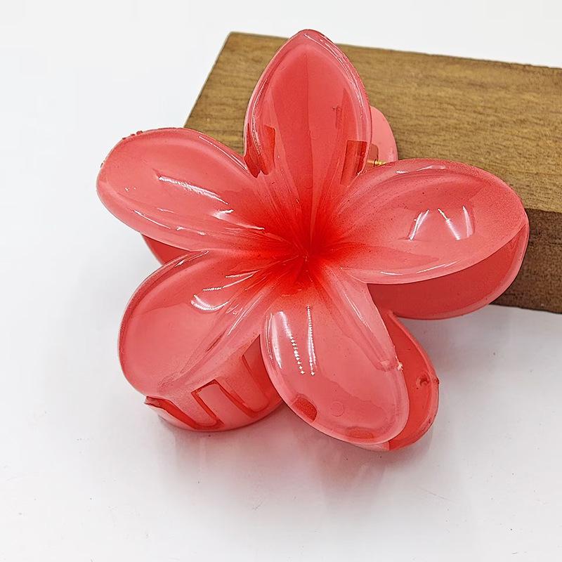 Romantic Frangipani Hair Clips for Women - Elegant European & American Flower Hair Accessories.