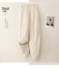 Xin Xing 2024 Women's High Waist Loose Fit Warm Down Cotton Pants