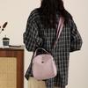 Women's Solid Color Shoulder Bag Multi-function Backpack Student Travel Large Capacity Small Backpack