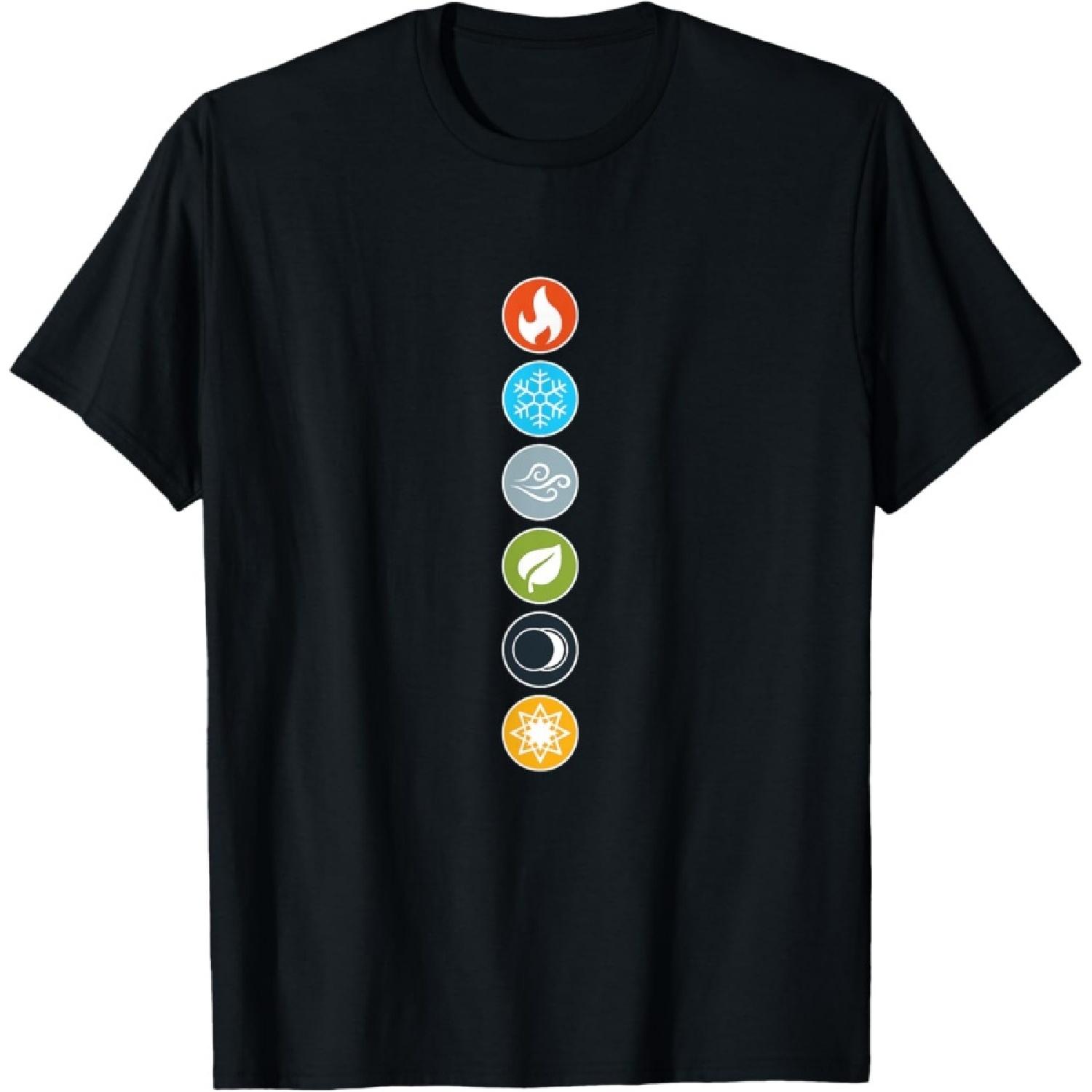 Gloomhaven Element Symbol Fire Ice Air Earth Light Darkness T-Shirt(1) S