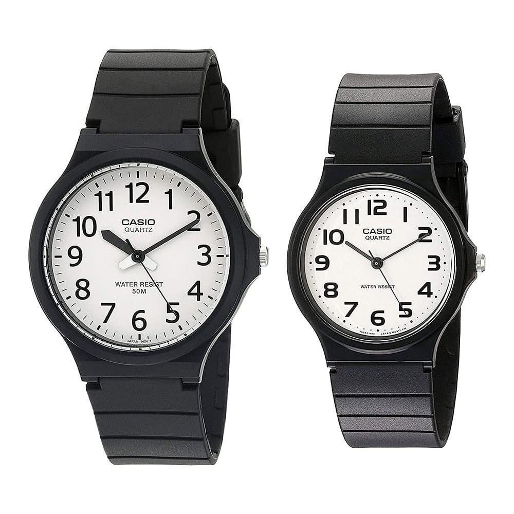Casio Cheap Casio Analog Couple Watch Black Unisex MW-240-7BJFMQ 24-7B2LLJF 38mm