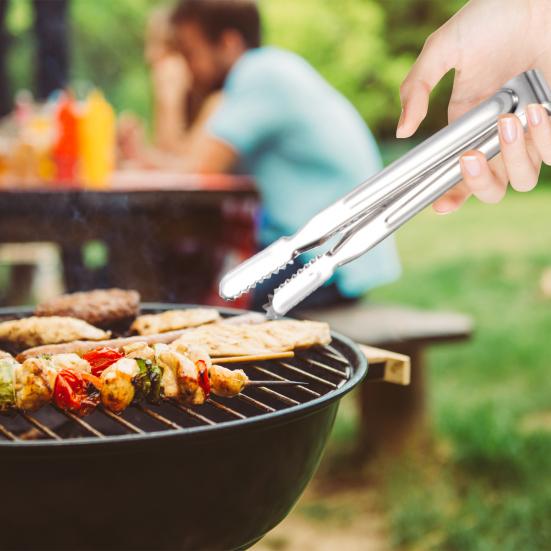 Stainless Steel Food Tongs Lightweight Rust-proof Cooking Tongs Heat-Resistant Kitchen Utensil for Home Restaurant Picnic Cooking BBQ Salad Serving