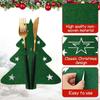 20/2pcs Christmas Cutlery Holders Xmas Tree Shaped Knife Fork Spoon Holder Bags Tableware Pockets Organizer Bag Party Home Decor