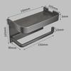 No Drill Tissue Holder Wall Mounted Storage Shelf Toilet Paper Holder  Bathroom Accessories