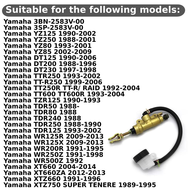 Rear Caliper Brake Master Cylinder For Yamaha XTZ750 SUPER TENERE XTZ660 XT660ZA XT660 WR250Z WR200R WR125X TDR240 3BN-2583V-00