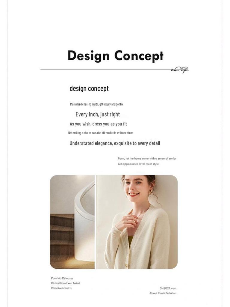 Women's Cashmere V-neck Cardigan: Autumn/Winter, Slimming, Knitted, Raglan Sleeve, Versatile Sweater.