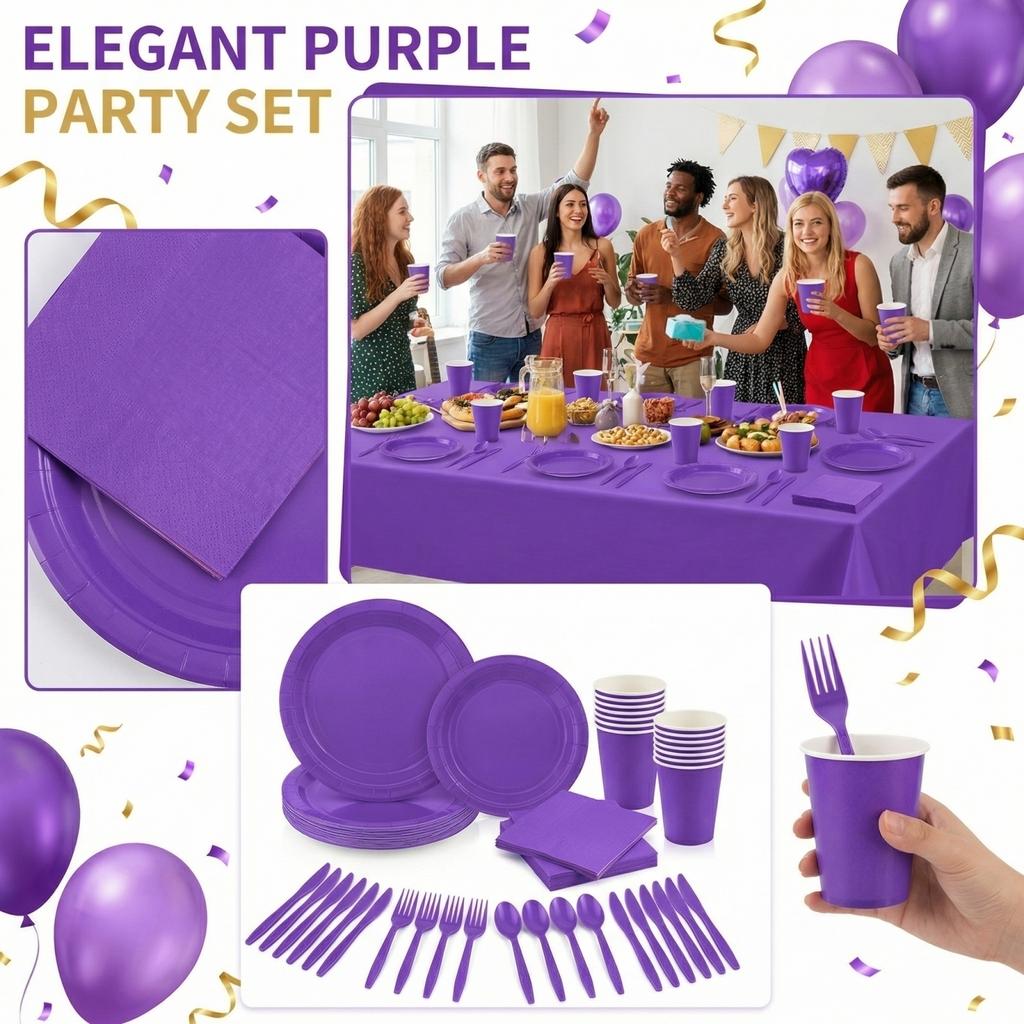 Dinner Plate Set  Paper Plate Children's Birthday Party Decoration Supplies