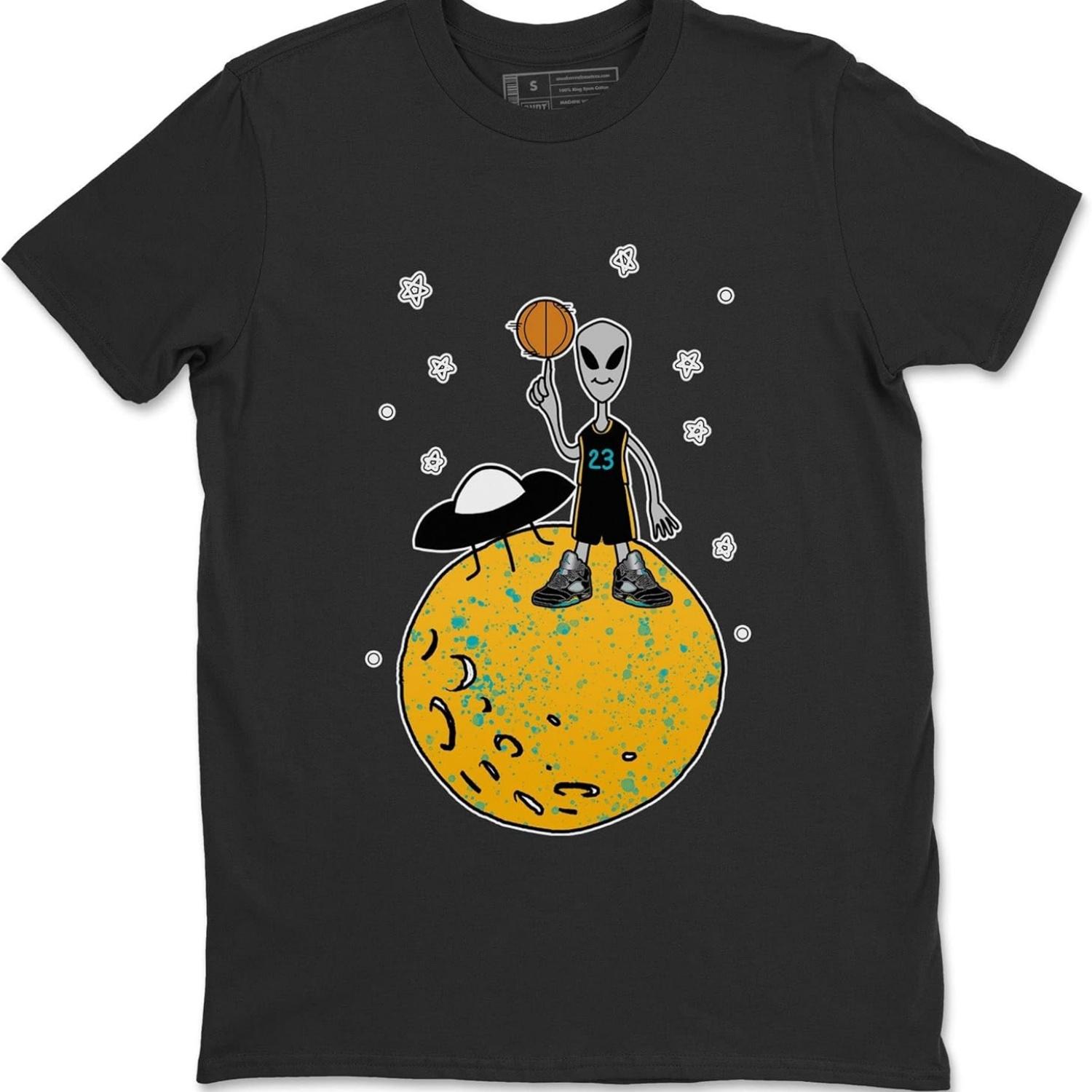 

5 Aqua Design Printed Basketball Alien Sneaker Matching T-Shirt XXXXXL чёрный