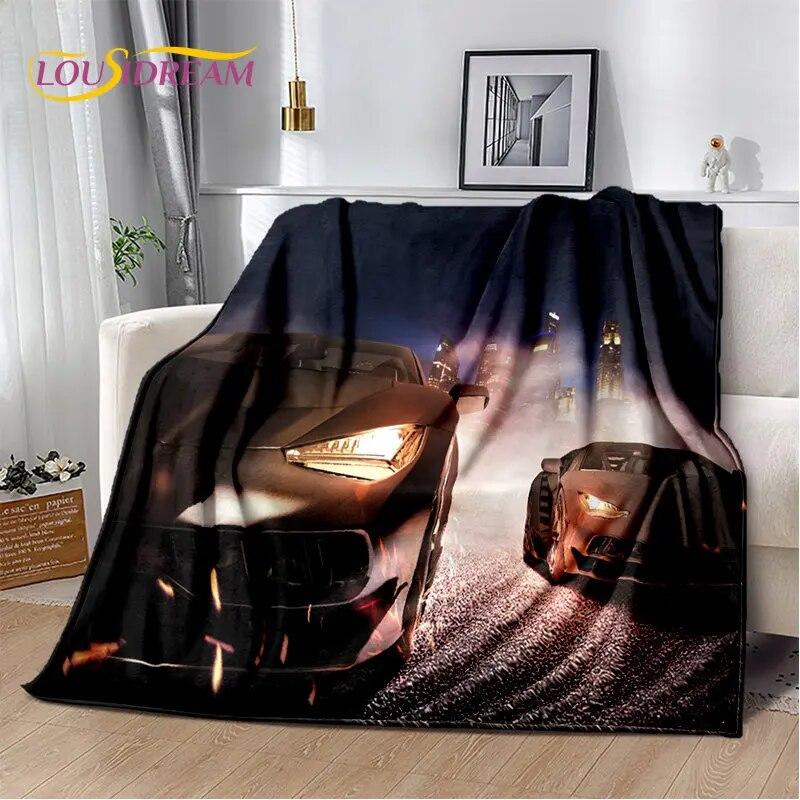 Sports Car Concept Car Soft Plush Blanket,Flannel Blanket Throw Blanket for Living Room Bedroom Bed Sofa Picnic Cover Bettdecke