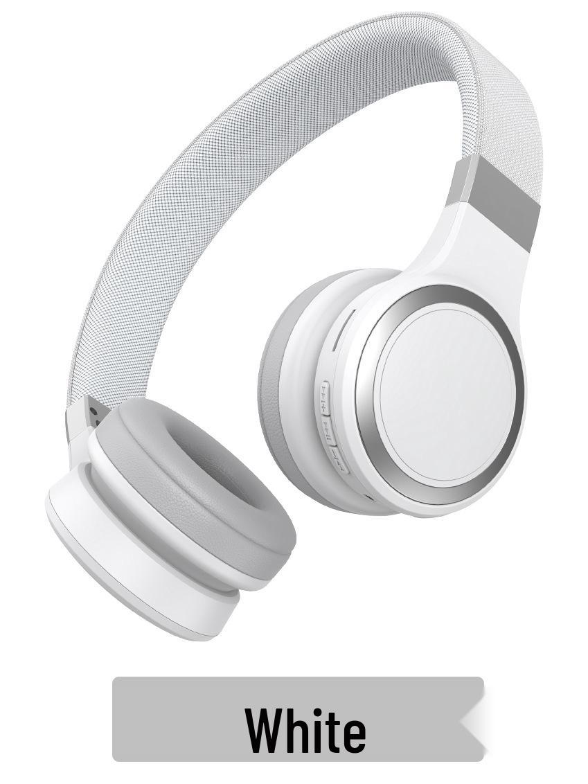 

Wireless Over-Ear Bluetooth Headphones with Stereo Sound and Retractable Card Slot Earbuds білий