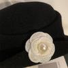 French Style Elegant Top Hat For Women In Autumn And Winter Beret Style Black Retro Fashion White Face Enhancing Small Hat