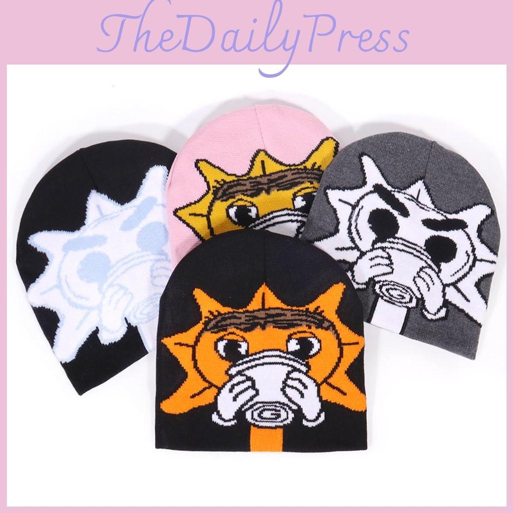 Drink Sunflowers Water Pattern Knitted Cap Winter Casual Breathable Fashion