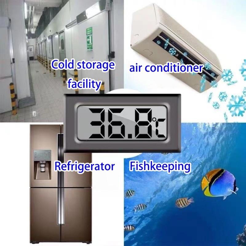 LCD Display Thermometers Digital Temperature Monitor with Probe Temperature Measuring Meter for Fridge Aquarium Freezer