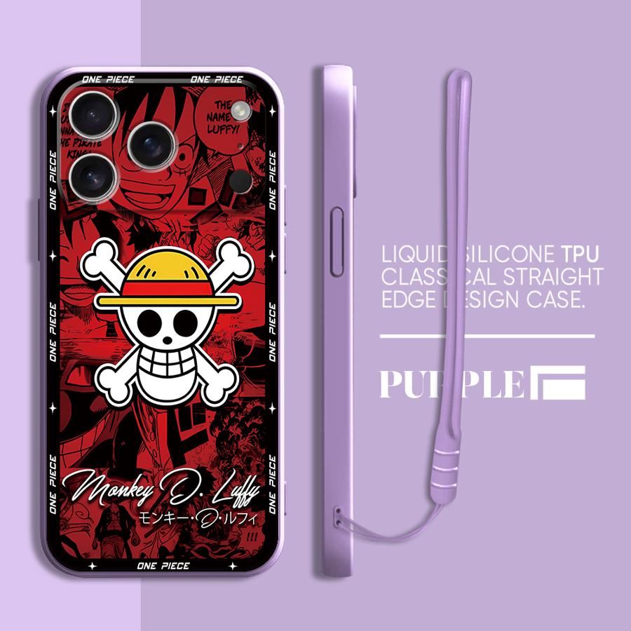 One Piece Red Green Cool Phone Cover Case for Apple iPhone 17 Pro Max 15 Air 13 Mini 7 8 11 XS XR 12 Plus 16