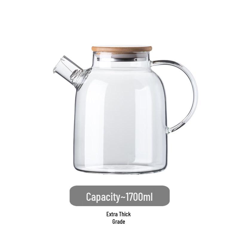AndyTai 1.7L Glass Cold Water Pitcher with Filter
