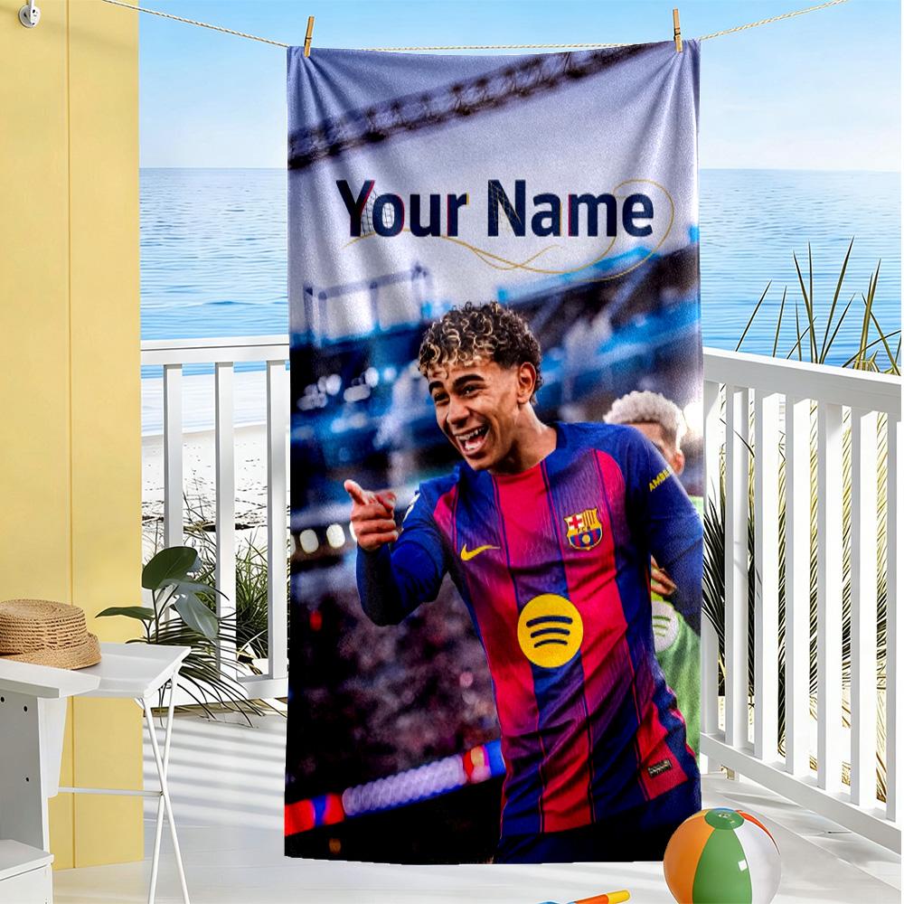 Yamal Personalisiere deinen Namen Strandtuch Schnelltrocknend Weiche Mikrofaser Geeignet für Schwimmen Fitnessstudio Camping Yoga Urlaub