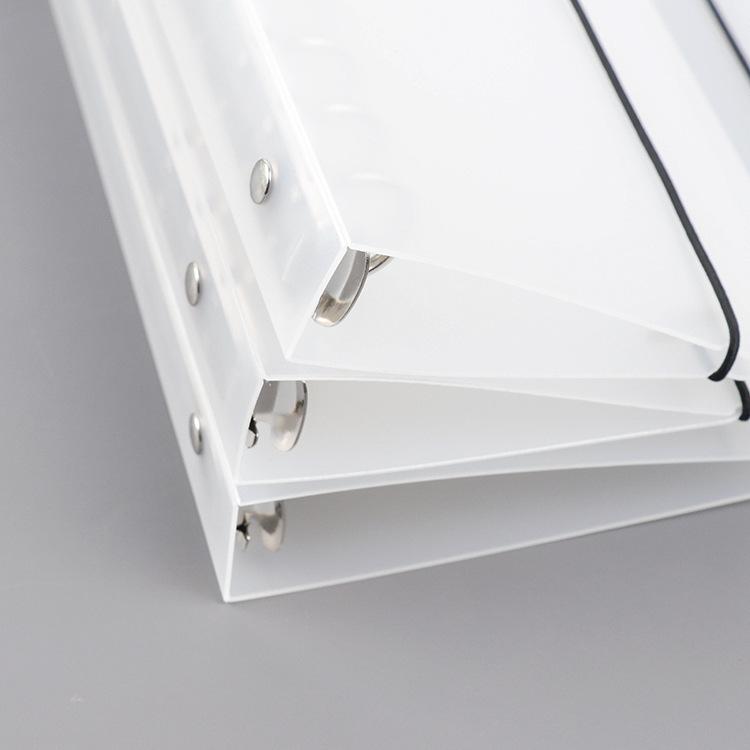 Kreativní matný A4 diář s volnými listy a poloprůhlednou PP kroužkovou vazbou