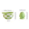Ceramic Matcha Bowl Smooth Large Capacity Tea Salad Soup Bowl High Temperature Resistant Checkered Pattern Tea Ceremony Tool
