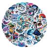120 Cartoon Shark Graffiti Stickers for DIY Decoration
